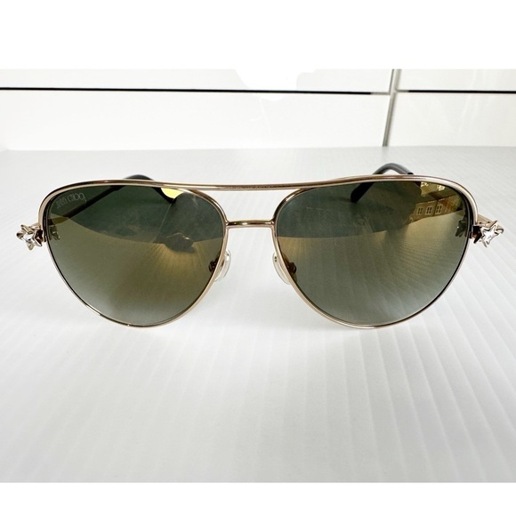 Jimmy Choo Aviator Sunglasses Sansa/S J5GFQ Gold/Black 58mm main image 7